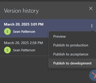 publish dashboard version to different environments publish dashboard version to different environments